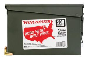 USA 9MM 115GR. FMJ 500RD CAN