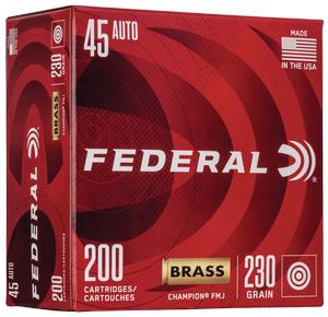 CHAMPION BRASS 45ACP 230GR. FMJ 200RD BOX