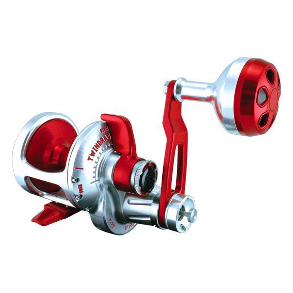 Ammo Bros  ACCURATE BOSS VALIANT 2-SPEED REEL SILVER/RED BV2-400