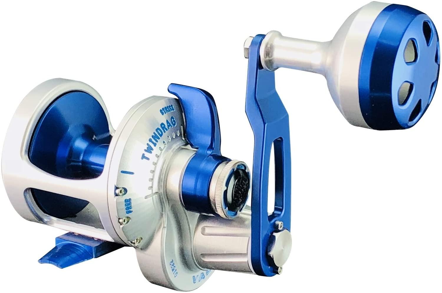 Ammo Bros  ACCURATE BOSS VALIANT 2-SPEED REEL SILVER/BLUE BV2