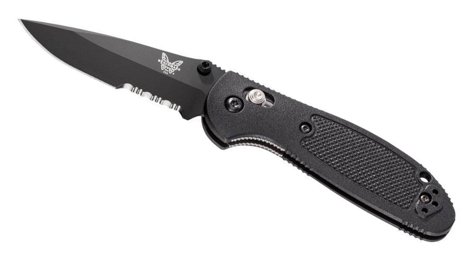 556 Mini Griptillian Manual Folding Knife 2.91in S30v Serrated Black