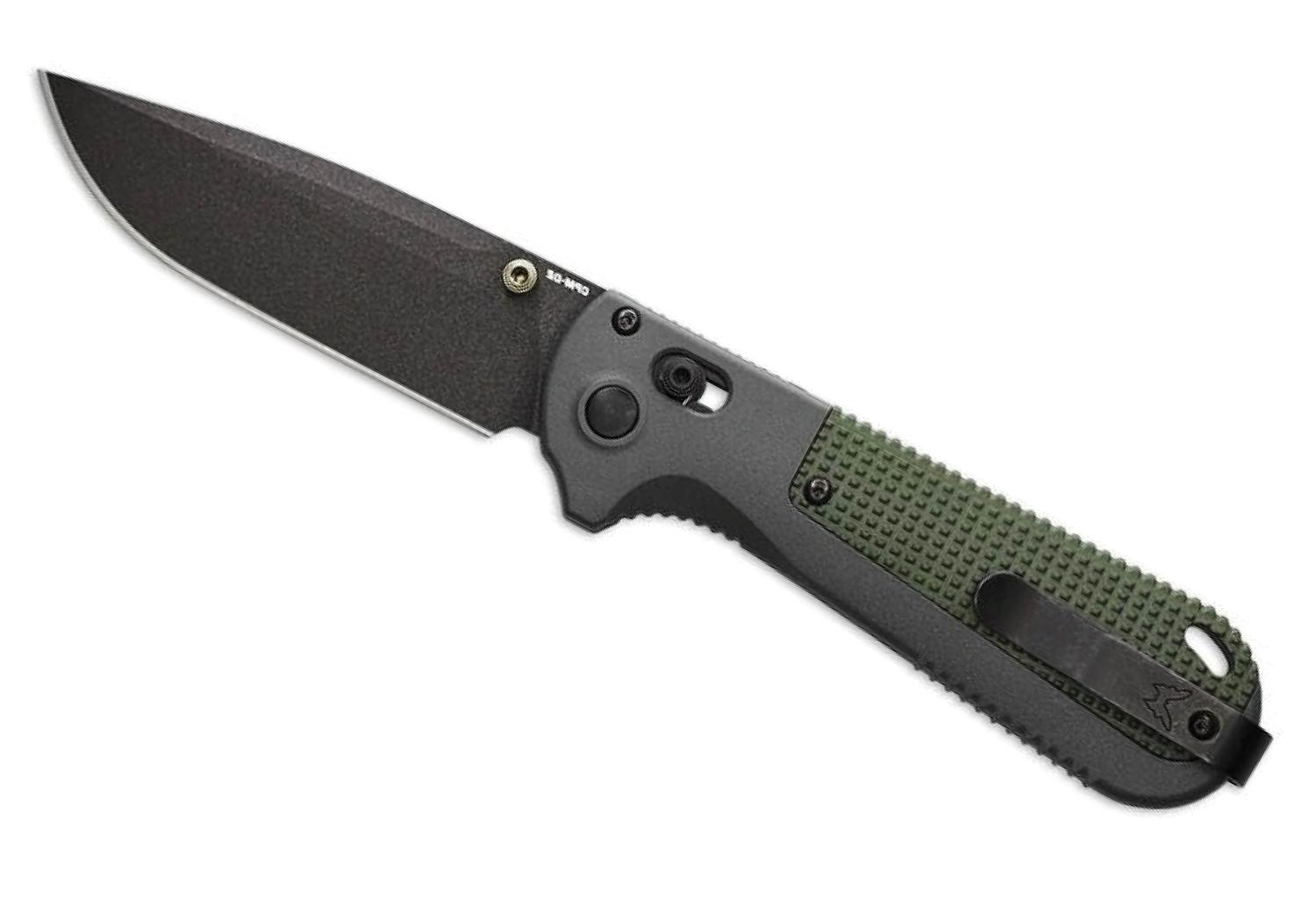 430 Redoubt Manual Folding Knife 3.55in D2 Tool Steel Black/Gray- Green