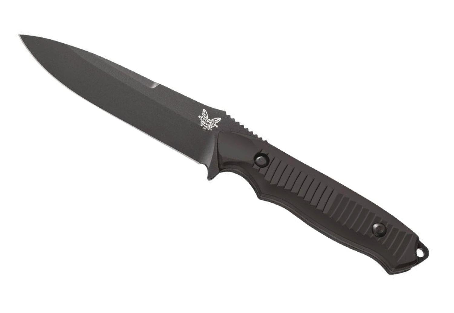  140 Nimravus Fixed Blade Knife 4.5in 154cm Black/Black