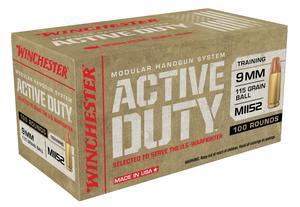 ACTIVE DUTY 9MM 115GR. FMJFN 100RD BOX