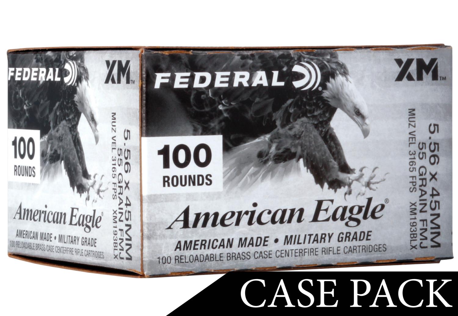  American Eagle 5.56x45 55gr.Fmj- Bt 500rd Case