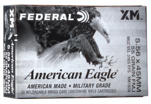 AMERICAN EAGLE 5.56X45 55GR. FMJ-BT 20RD BOX
