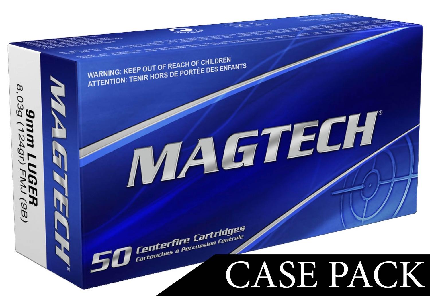 Magtech, Sport Shooting, 9MM, 124 Grain, Full Metal Case, 50 Round Box