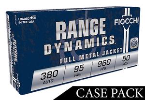 RANGE DYNAMICS 380ACP 95GR. FMJ 1000RD CASE