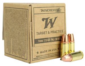 TARGET/PRACTICE 9MM 115GR. FMJ 50RD BOX