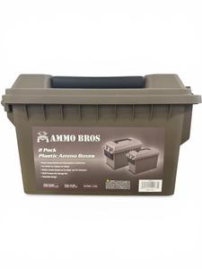 2pc 30/50 Cal. Plastic Ammo Cans - Tan