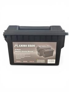2pc 30/50 Cal. Plastic Ammo Cans - Black