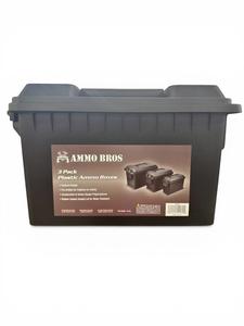 3pc 30/50/fat 50 Cal. Plastic Ammo Cans - Black