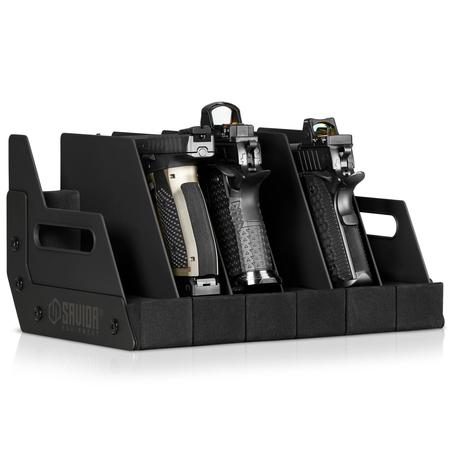 6 Slot Pistol Rack - Black