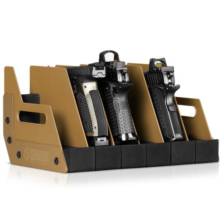 6 Slot Pistol Rack - Tan