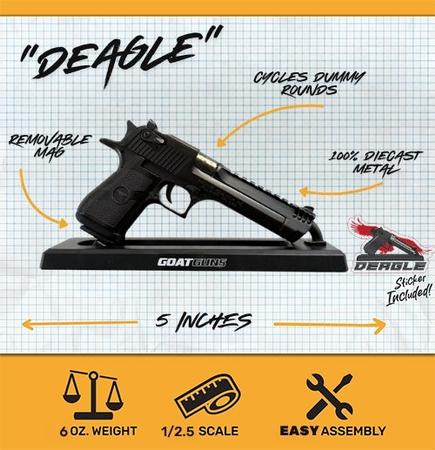 Desert Eagle 1:2.5 Scale Model - Black
